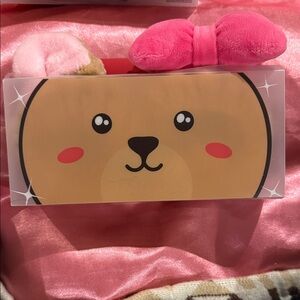 The Crème Shop Cute Bear Spa Head band with Pink Bow